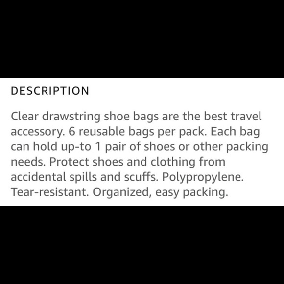 Reusable travel shoe bags. No more scuff marks - Picture 6 of 8